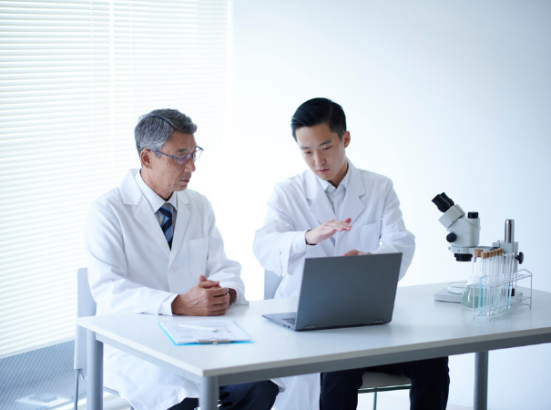 Researchers in laboratory